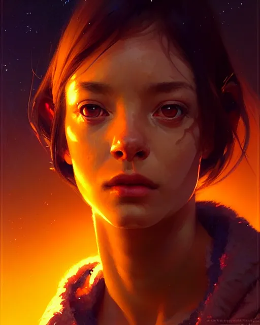 Image similar to a potrait of a space salamander, fine details. night setting. realistic shaded lighting poster by ilya kuvshinov katsuhiro, artgerm, jeremy lipkin and michael garmash, unreal engine, radiant light, detailed and intricate environment, digital art, trending on art station