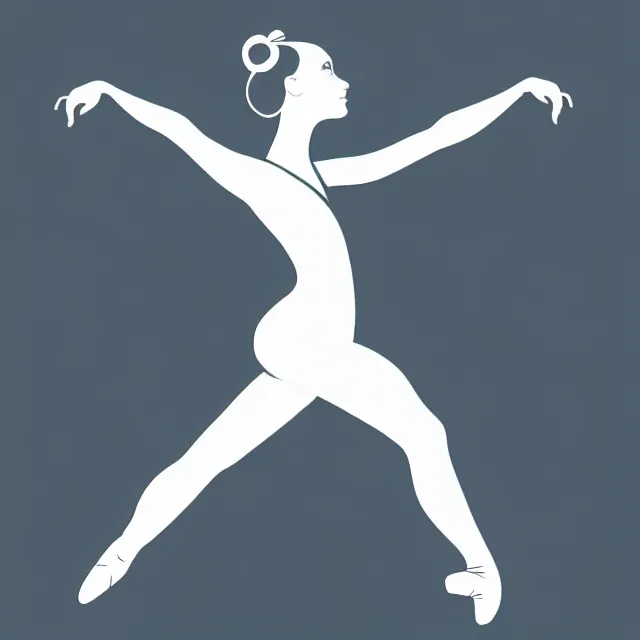 Image similar to ballerina in rushing linebacker pose vector logo, professional sports style, flat colour, SVG, professional, sharp edges