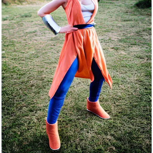 Prompt: sydney sweeney as android 1 8 dragon ball z, dslr photo, 8 5 mm f / 1. 8