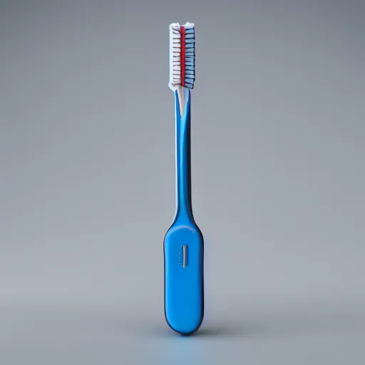 Image similar to photo of a futuristic toothbrush, product photography, photography, realistic, 8 k, octane render, volumetric lighting
