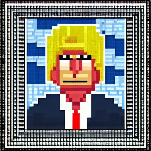 Image similar to trump as pixel art