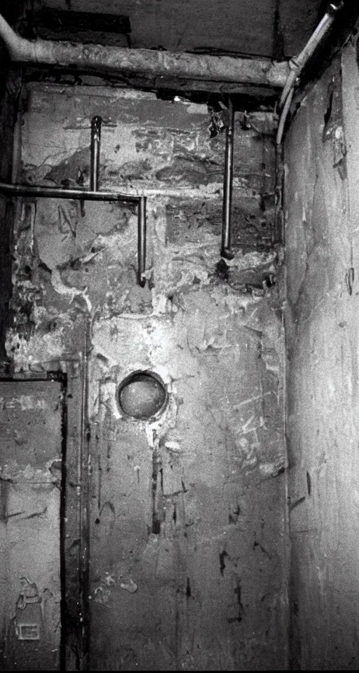 Image similar to bathroom stall in a totally filthy underground techno club in berlin, 1 9 8 6