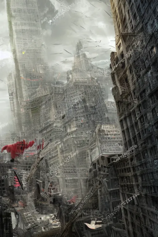 Image similar to stock market collapse, red charts, recession, fantasy, matte painting, office, trader