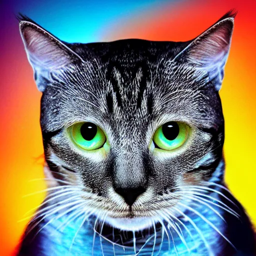 Prompt: album cover of a electronic group, cat, album cover art, album cover