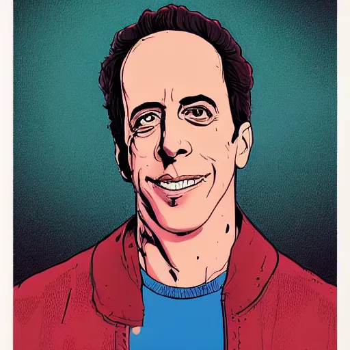 Prompt: a study of cell shaded portrait of jerry seinfeld 123456 concept art, llustration, post grunge, concept art by josan gonzales and wlop, by james jean, Victo ngai, David Rubín, Mike Mignola, Laurie Greasley, highly detailed, sharp focus, alien, Trending on Artstation, HQ, deviantart, art by artgem