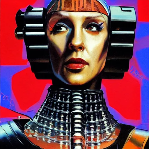 Prompt: judee sill cypherpunk album cover, painting from Kingdom Come Alex Ross