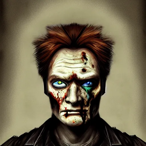 Prompt: color head portrait of conan o'brien as a zombie, 7 days to die zombie, gritty background, fine art, award winning, intricate, elegant, sharp focus, cinematic lighting, digital painting, 8 k concept art, art by michael hussar, art by brom, art by guweiz and z. w. gu, 8 k