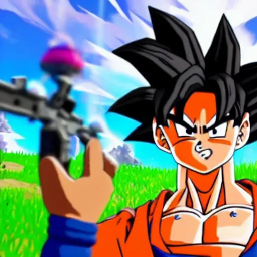 Image similar to goku in fortnite