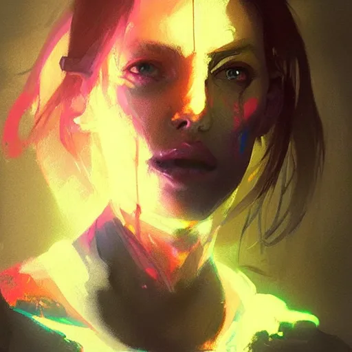 Prompt: portrait of a beautiful alyx vance, volume lighting, concept art, by greg rutkowski!!, colorful, xray melting colors!!