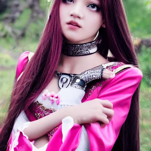 Image similar to Black Pink Lisa as a young elf princess full HD 4K highest quality realistic beautiful gorgeous natural