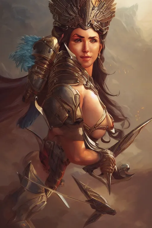 Image similar to amazon valkyrie athena, d & d, fantasy, portrait, highly detailed, headshot, digital painting, trending on artstation, concept art, sharp focus, illustration, art by artgerm and greg rutkowski and magali villeneuve