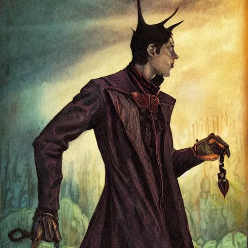 Prompt: christof romuald, vampire the masquarade redemption, art by stephen bliss