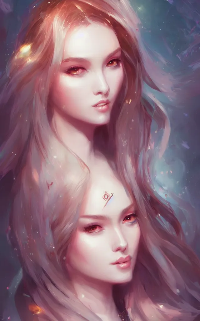 Prompt: digital art, centered portrait beauty queen by ross tran, ultradetailed, character design, concept art, procreate art, trending on artstation,