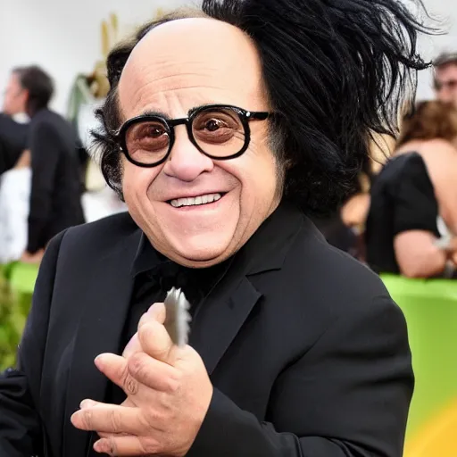 Image similar to Danny Devito as Edward scissorhands,