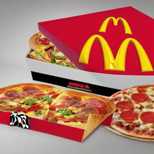 Prompt: new McDonalds Pizza box