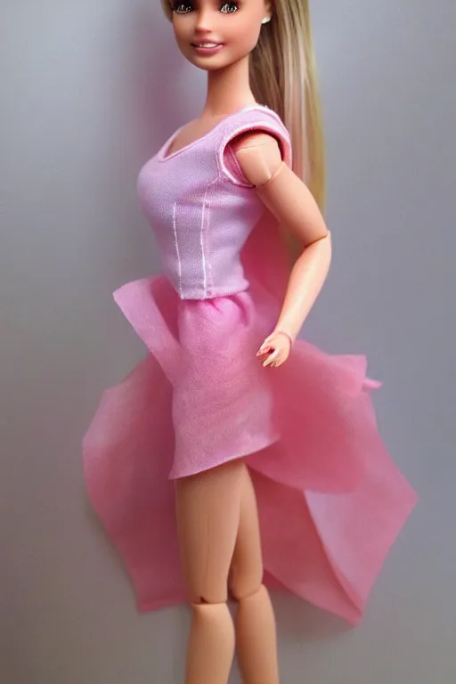 Image similar to invisible barbie doll, photorealistic, highly detailed,