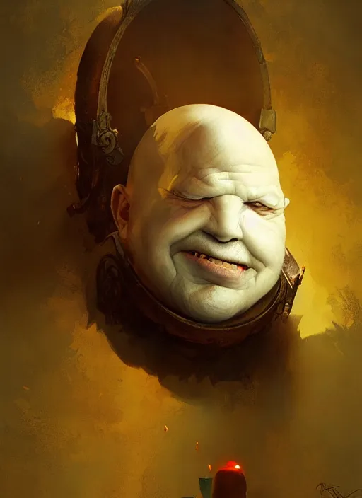 Image similar to portrait of the humpty dumpty by greg rutkowski