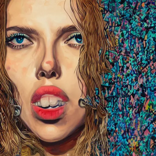 Prompt: Scarlet Johansson, painted by Martine Johanna, detailed brushstrokes