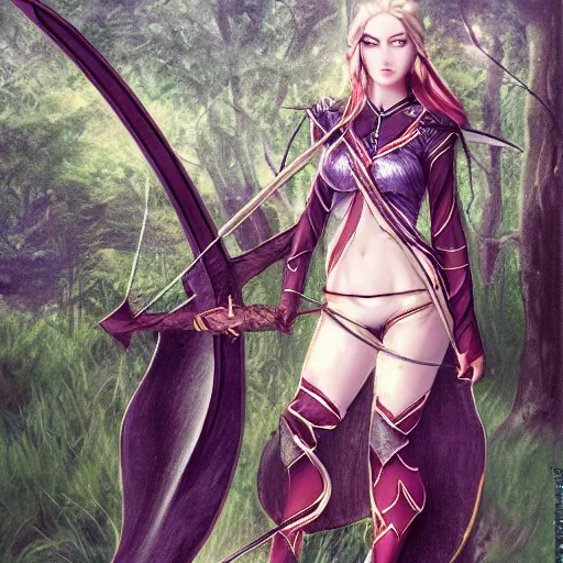 Image similar to elven archer by Akihito Tsukushi