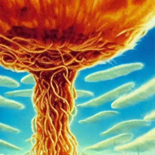 Prompt: spaghetti nuclear explosion