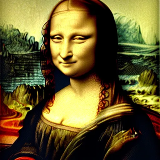 Image similar to Mona Lisa by Vincent Van Gogh