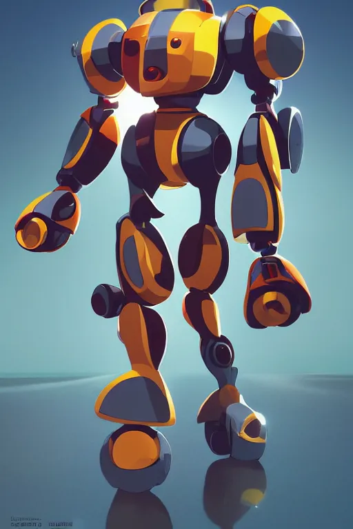 Image similar to metabots medabots medarotto medarot robot minimalist comics, behance hd by jesper ejsing, by rhads, makoto shinkai and lois van baarle, ilya kuvshinov, rossdraws global illumination ray tracing hdr radiating a glowing aura