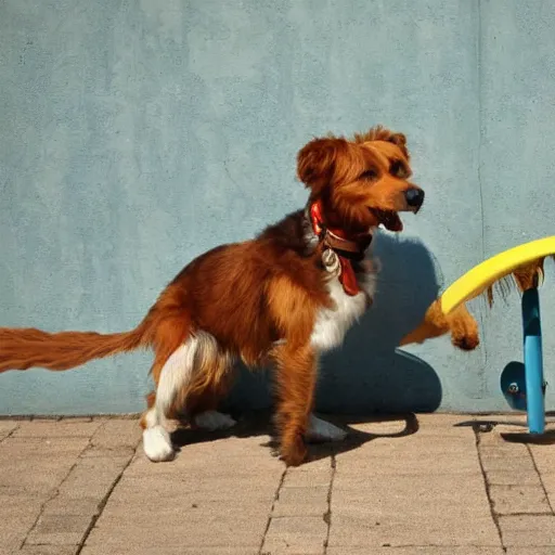 Image similar to a portugese podengo dog playing the blues guitar