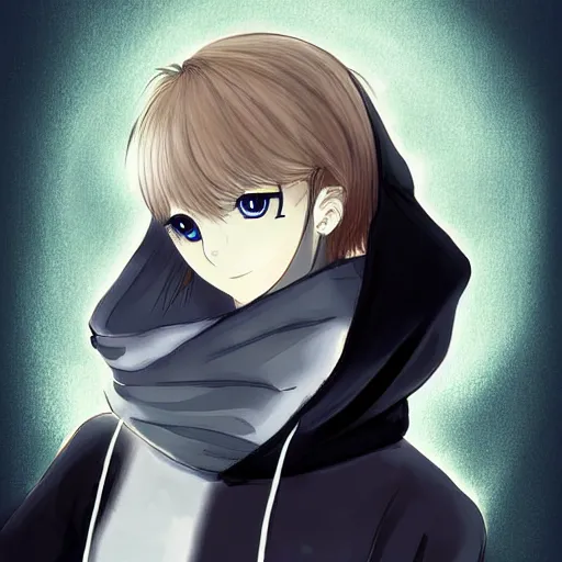 dark blonde anime guy with blue eyes wearing a black, Stable Diffusion