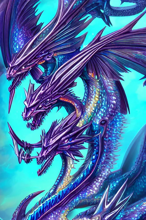 Image similar to iridescent amber dragon, symmetrical, highly detailed, digital art, sharp focus, trending on art station, anime art style