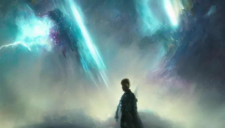 Prompt: concept art by jama jurabaev, nebula, cinematic shot, trending on artstation, high quality, brush stroke