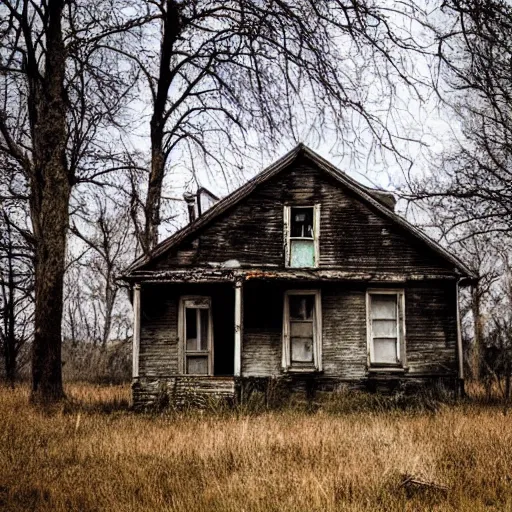 Prompt: abandoned house