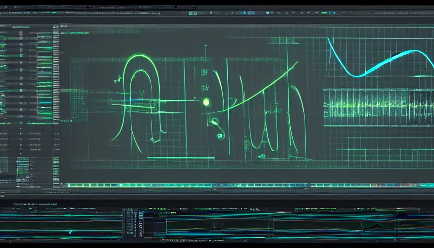 Image similar to rct screen showing oscilloscope on old soviet machine, photorealistic rendering, artstation, redshift, octane, golden ratio