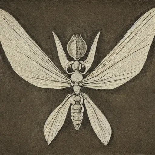 Prompt: detailed medical drawing, motif is a winged spider, drawing by Leonardo da Vinci