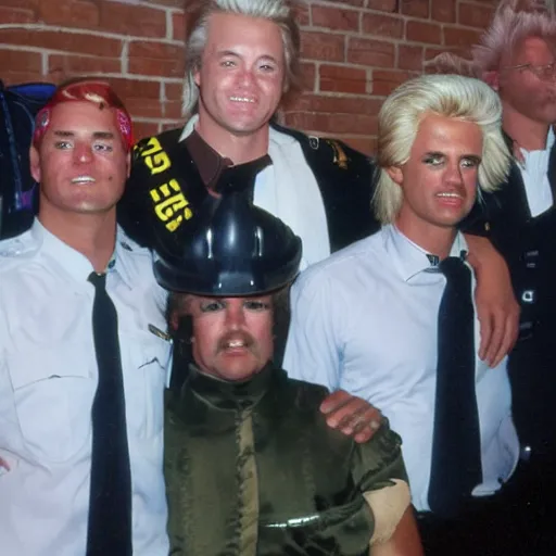 Prompt: geert wilders in the village people