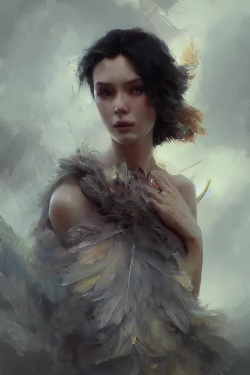 Image similar to tears of feather, oil painting, sunlit, paint texture, digital painting, highly detailed, artstation, sharp focus, illustration, concept art, ruan jia, charlie bowater, tom bagshaw, norman rockwell