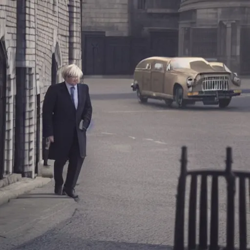 Prompt: movie scene of boris johnson as kgb agent, photorealistic, highly detailed 8 k