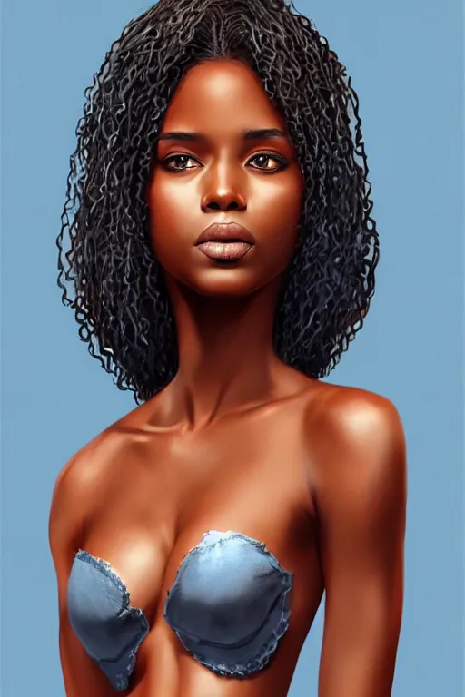 Prompt: A beautiful black female, highly detailed, digital painting, artstation
