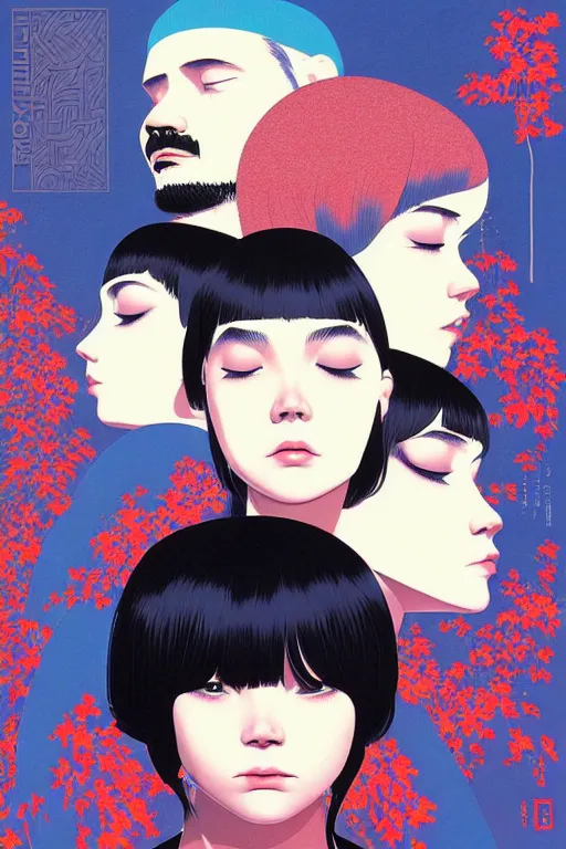 Image similar to portrait of a landscape as a musical album cover by james jean by ilya kuvshinov kintsugi