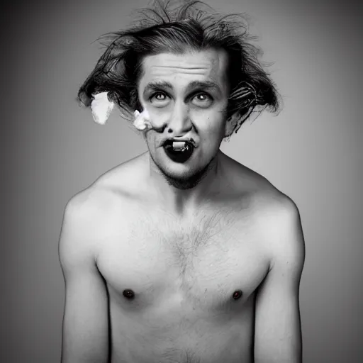 Image similar to Portrait photography Seb La frite, playful, award winning photography by Leonardo Espina