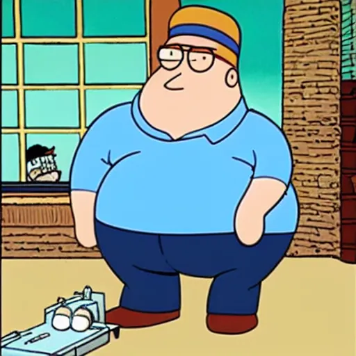 Image similar to a real photo of peter griffin smoking a cigarette