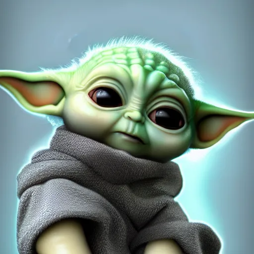 Image similar to epic digital art of baby yoda as a policeman, 8k, cinematic, hyperdetalied, high quality, best on artstation, cgsociety, studio lighting,