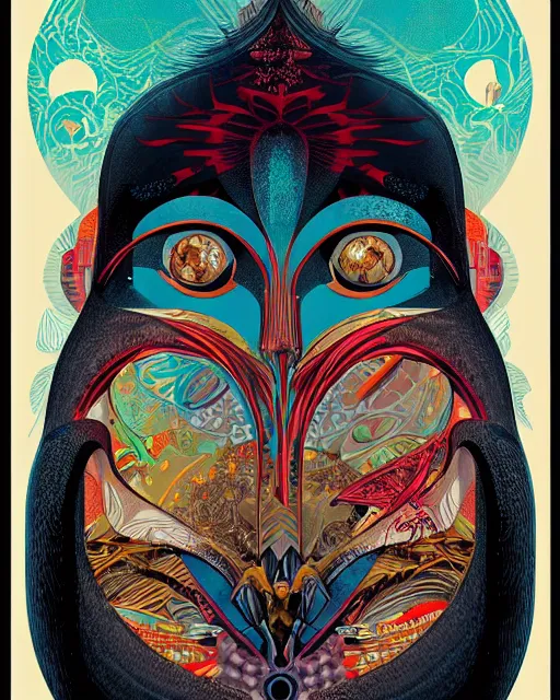 Prompt: Tristan Eaton, victo ngai, peter mohrbacher, artgerm portrait of a symmetrical penguin