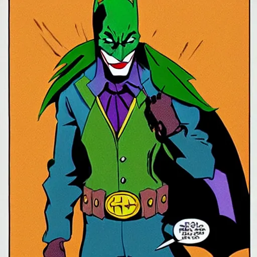 Image similar to the joker as batman