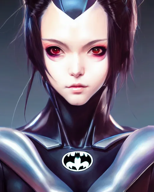 Prompt: portrait Anime batman cosplay girl cute-fine-face, pretty face, realistic shaded Perfect face, fine details. Anime. realistic shaded lighting by katsuhiro otomo ghost-in-the-shell, magali villeneuve, artgerm, rutkowski Jeremy Lipkin and Giuseppe Dangelico Pino and Michael Garmash and Rob Rey