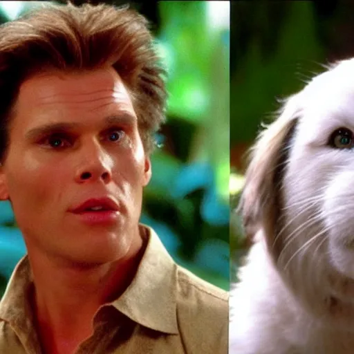 Image similar to Live Action Still of Jerma985 in Ace Ventura: Pet Detective, real life, hyperrealistic, ultra realistic, realistic, highly detailed, epic, HD quality, 8k resolution, body and headshot, film still