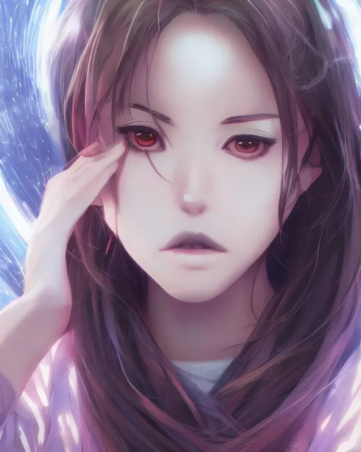 Prompt: anime illustration of a woman entranced, portrait by artgerm and wlop, bewitched, mesmerized, hypnotized, highly detailed, dramatic lighting, cinematic composition, concept art, sharp focus, colorful, photorealistic, 8 k