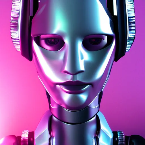 Image similar to portrait of robot, cyberpunk, ultra realistic