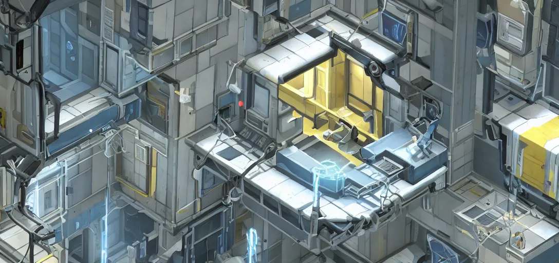 Image similar to Isometric View of Portal 2