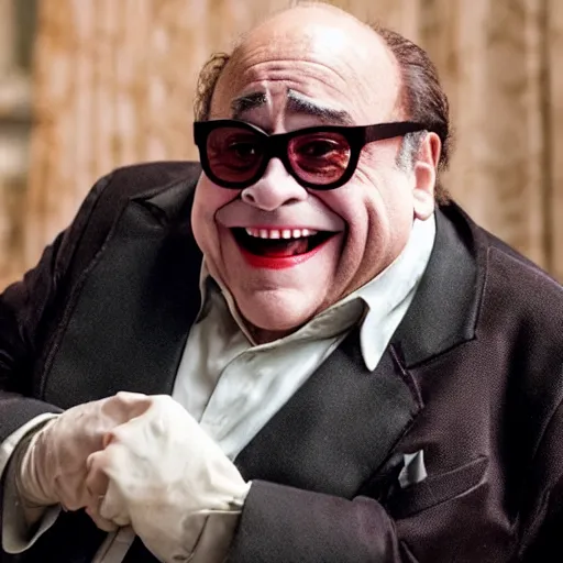 Image similar to A still of Danny Devito in Joker (2019)