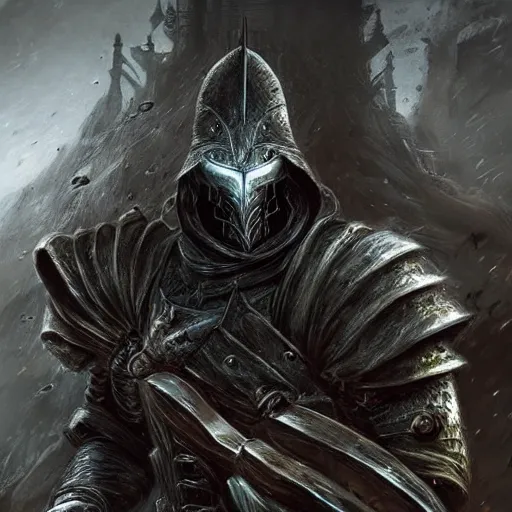 Image similar to a us marine in the style of dark souls and elden ring, highly detailed, hyperrealistic, artgerm